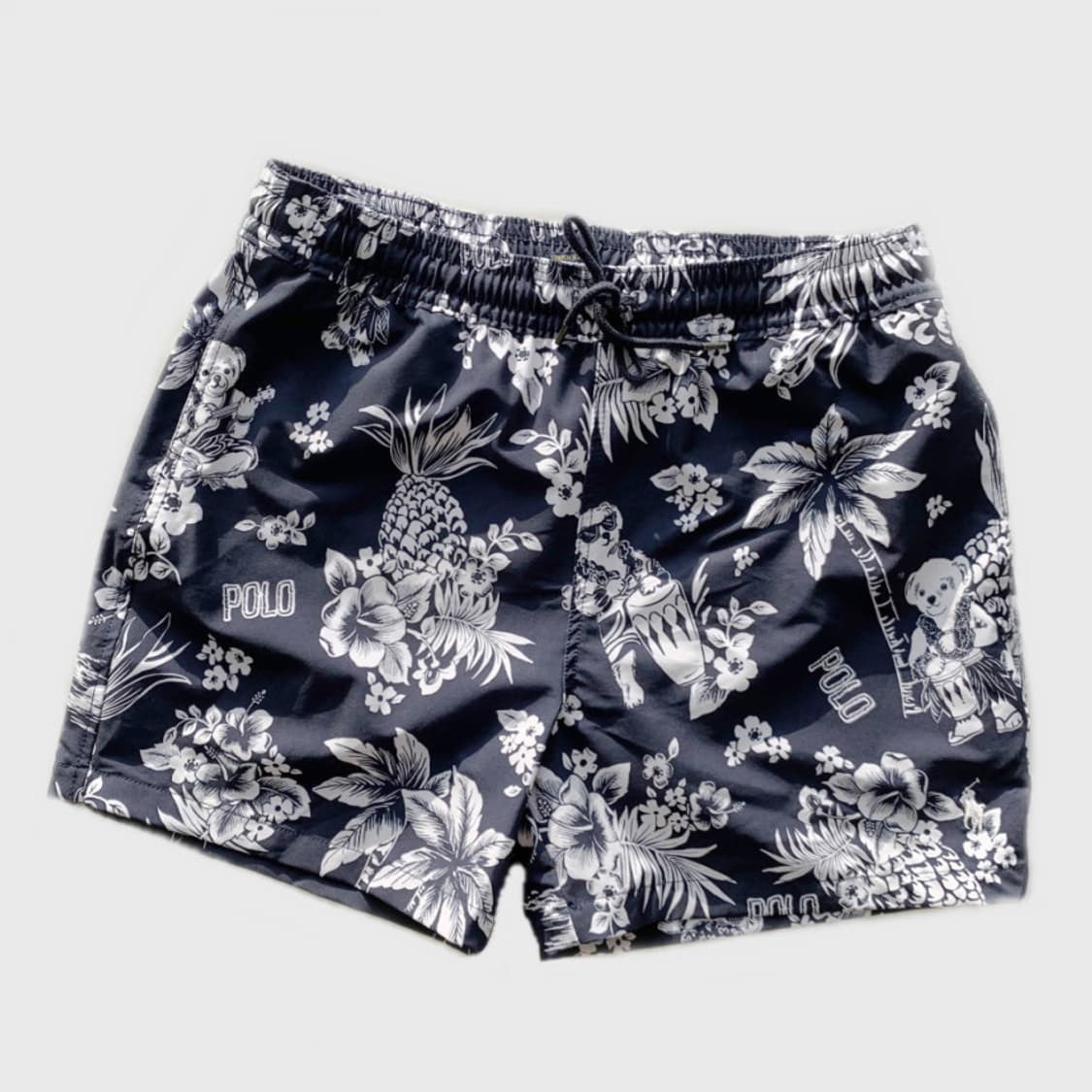 폴로 랄프로렌 베어 하와이 패텀 스윔팬츠 반바지 화이트끈 L 상품이미지1