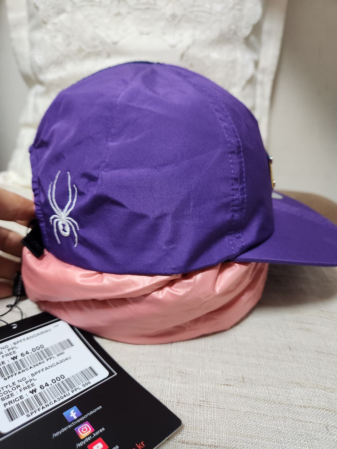 (새상품)스파이더 스냅백 프리 상품이미지4