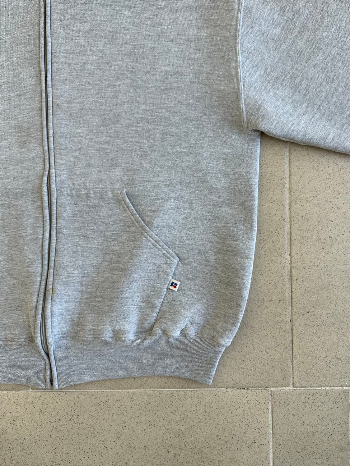 90s 빈티지 러셀 후드집업 그레이 L 상품이미지3