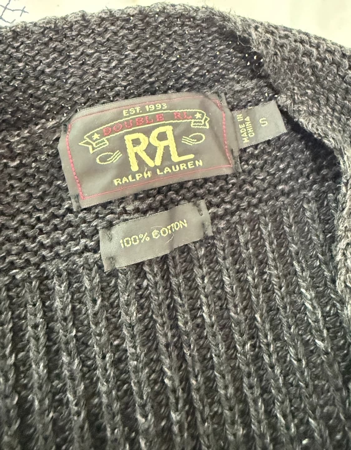 랄프로렌 더블알에 RRL 콘초 울 가디건 100사이즈 상품이미지3