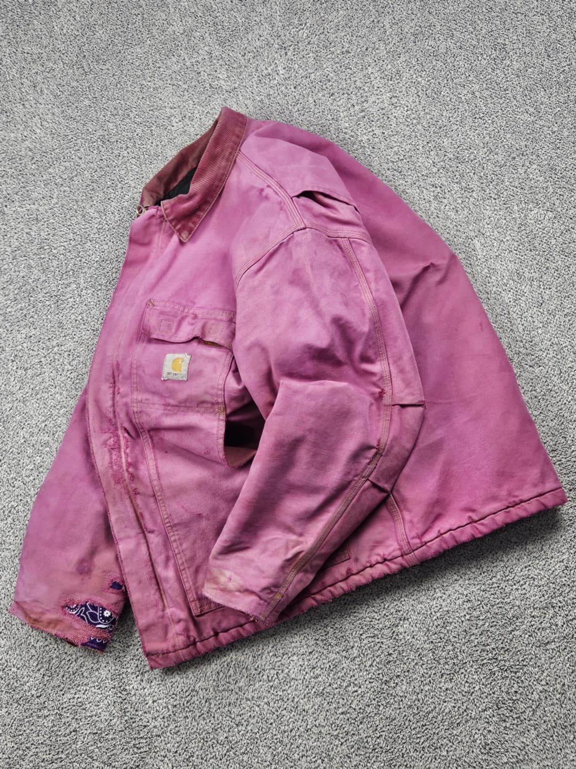 칼하트 핑크 다이드 커스텀 초어 워크 자켓 (상세설명참조) / 10277 상품이미지3