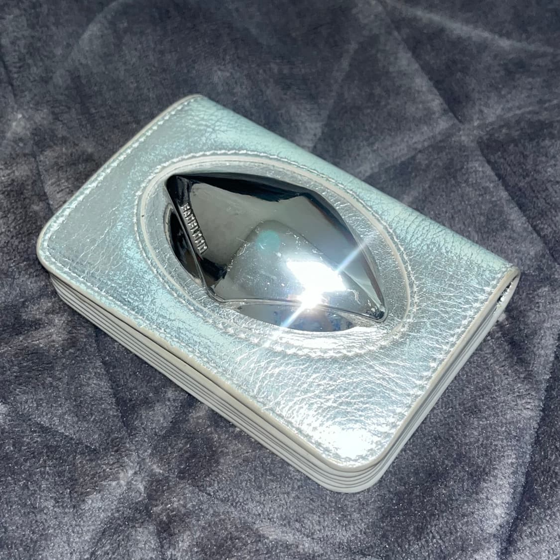 배드블러드 엘립스 심볼 아코디언 지갑 카드지갑 실버 상품이미지2