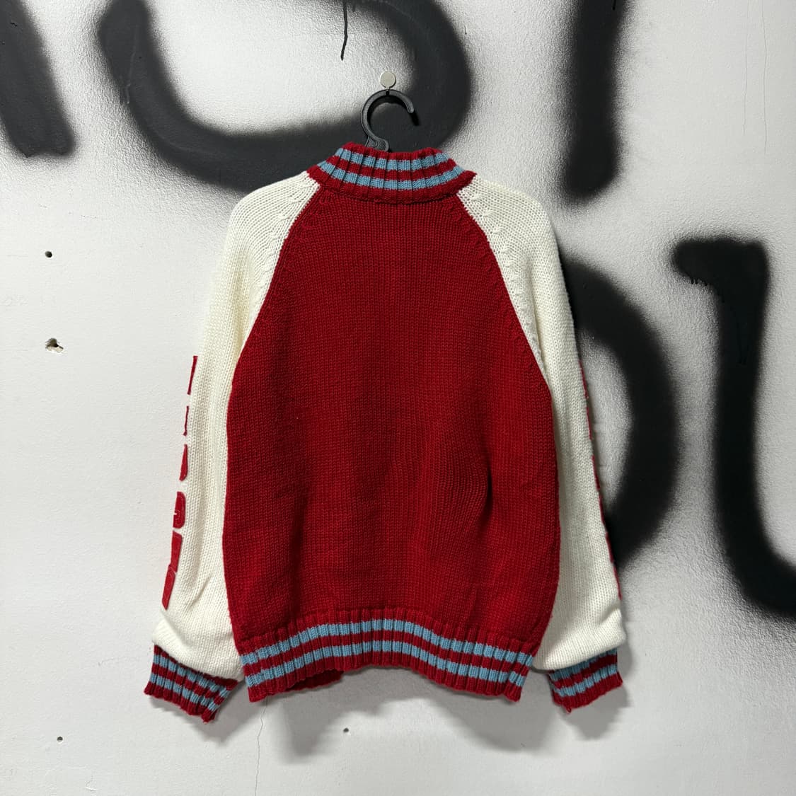 VTG 빈티지 올드스쿨 멀티 패치 니트 집업 상품이미지2