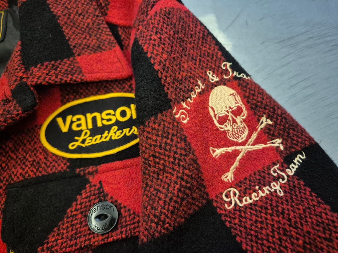 밴슨레더 버팔로체크 울 자켓 상품이미지5