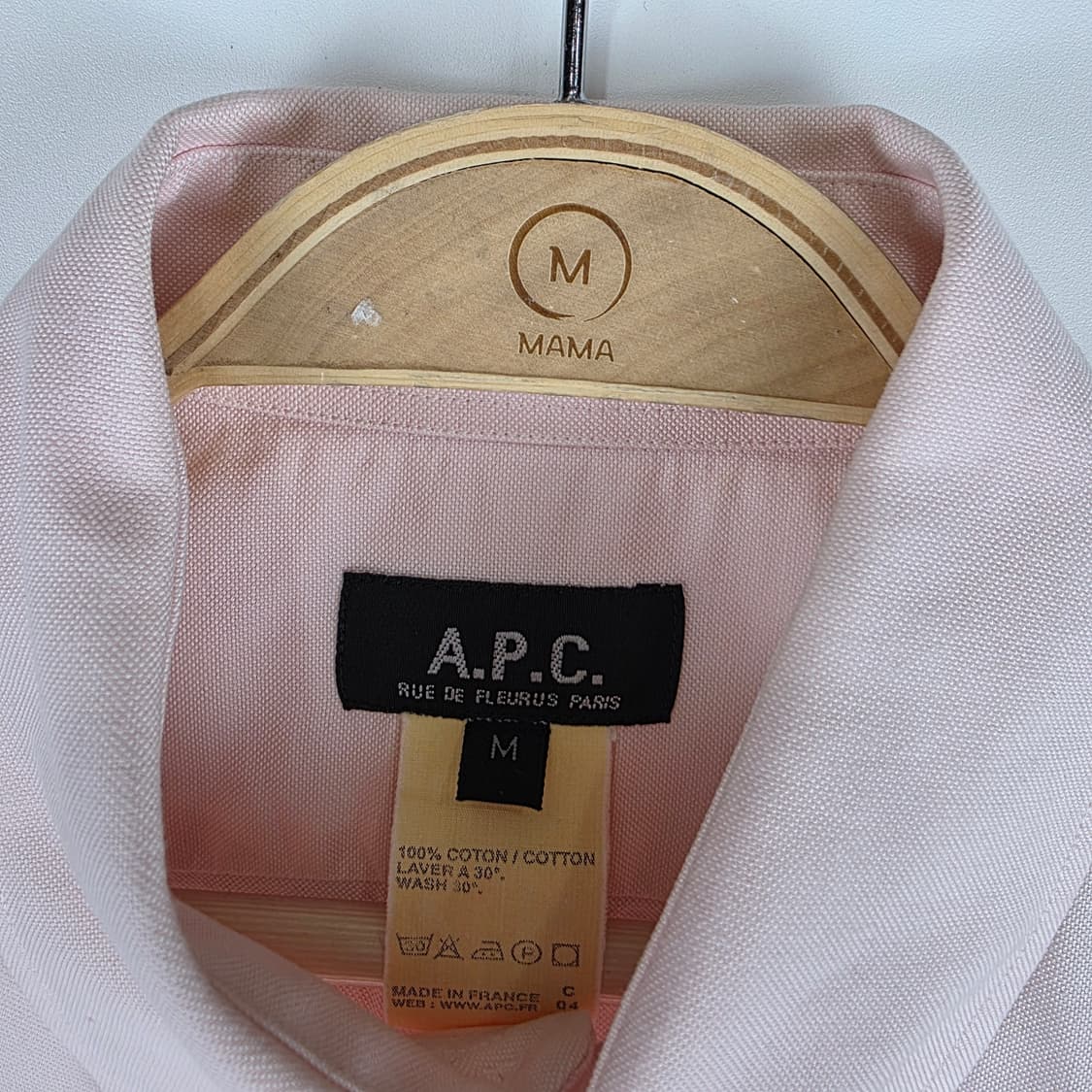 A.P.C 핑크 코튼 셔츠 상품이미지5