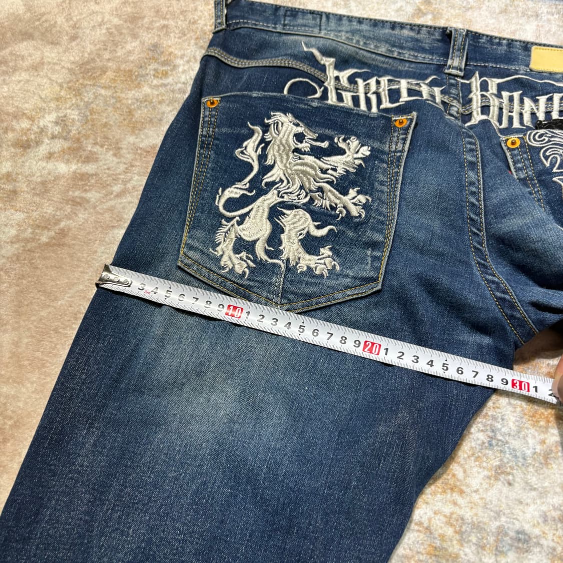 Green banana USA빈티지 자수 데님 팬츠 상품이미지8