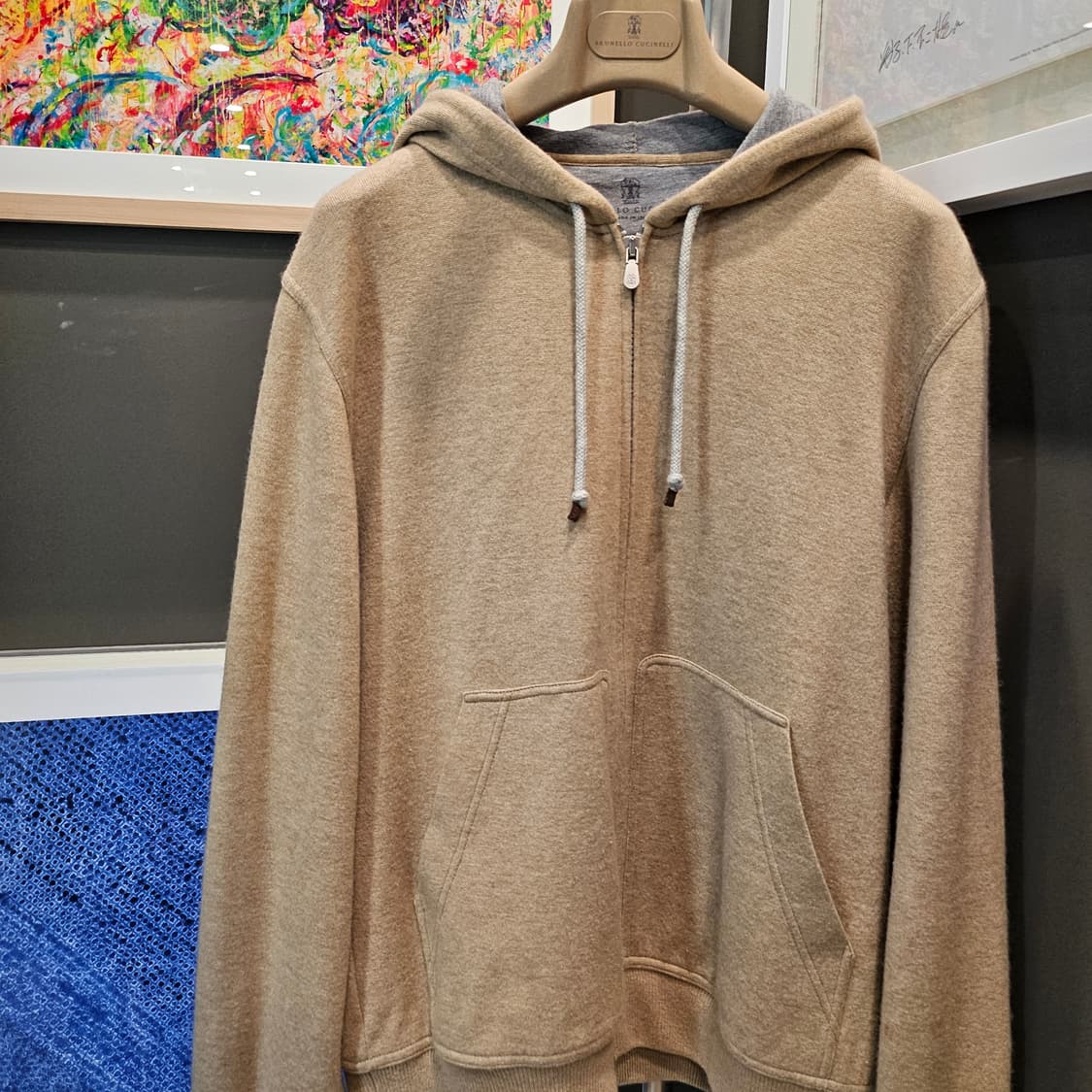 브루넬로 쿠치넬리 캐시미어 블랜드 후드집업 상품이미지2