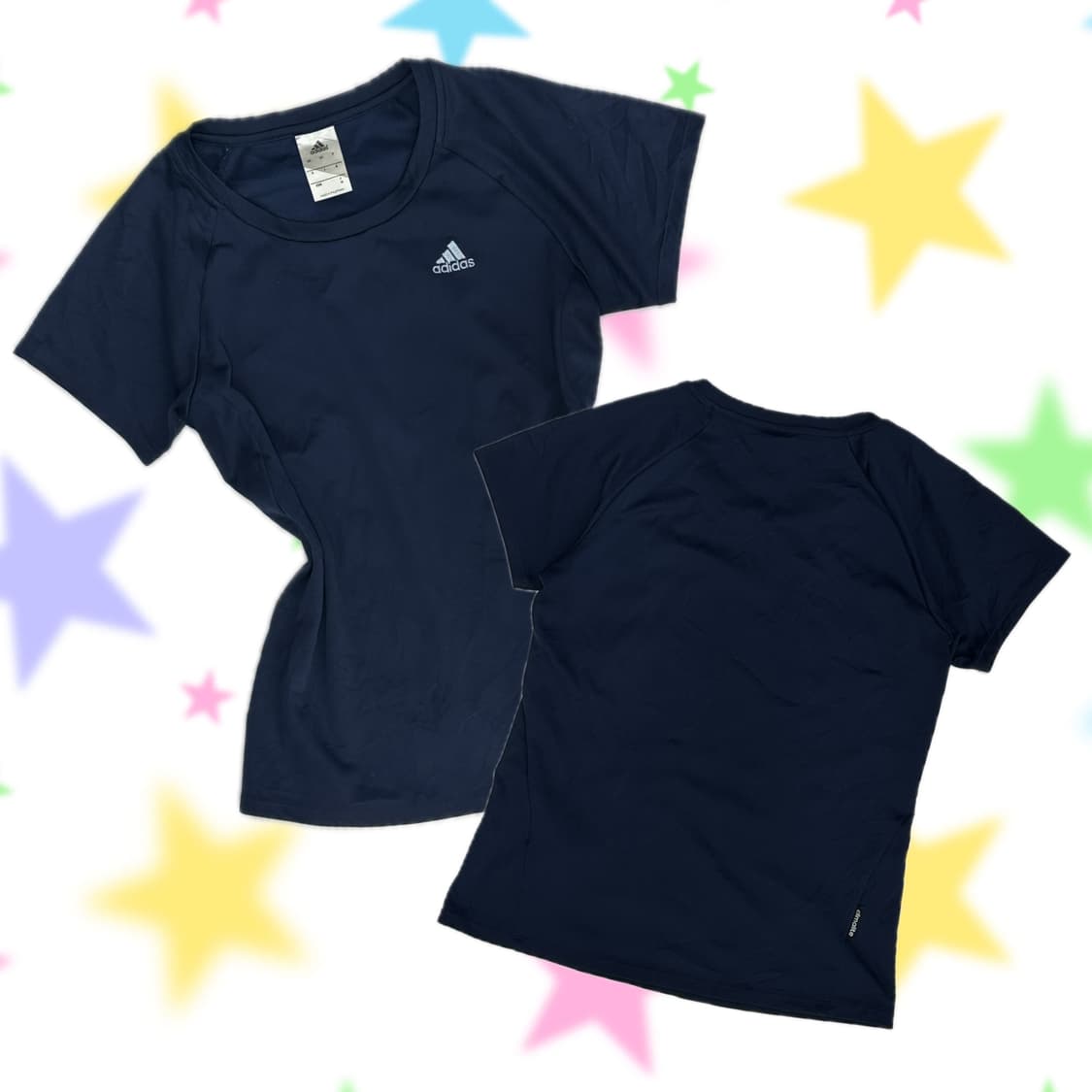 재팬 아디다스 네이비 기능성 반팔티셔츠 스포티 스포츠 라운드넥 상품이미지1
