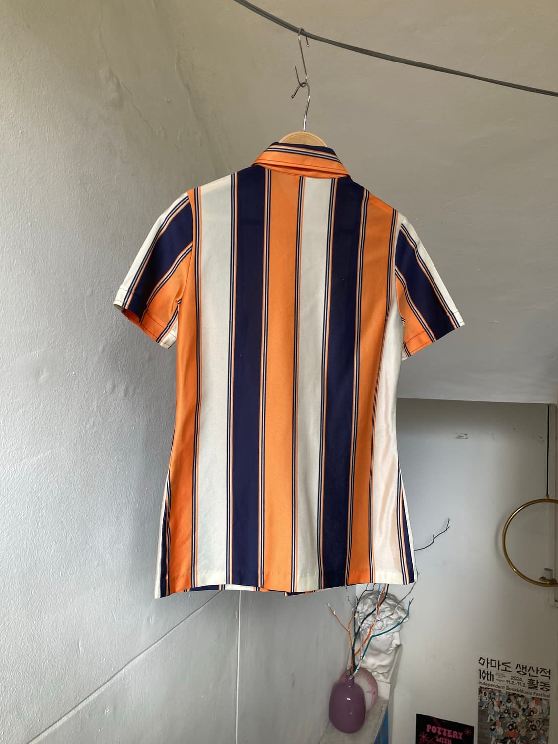 y2k 슬림핏 스트라이프 셔츠 상품이미지5