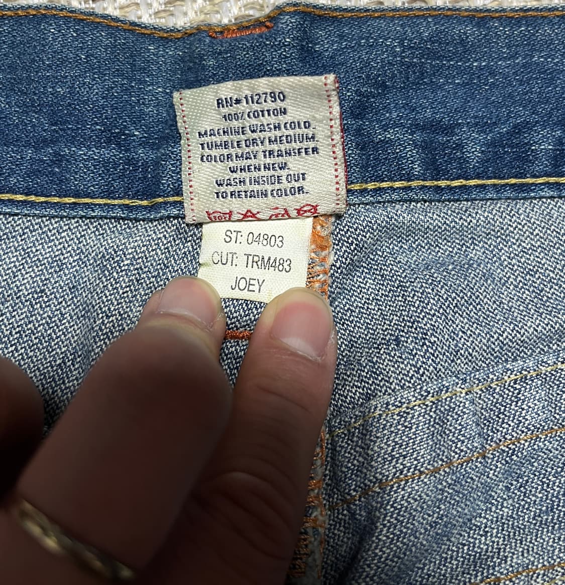 트루릴리젼 와이드 부츠컷 플레어진 데님팬츠 청바지 34 상품이미지8