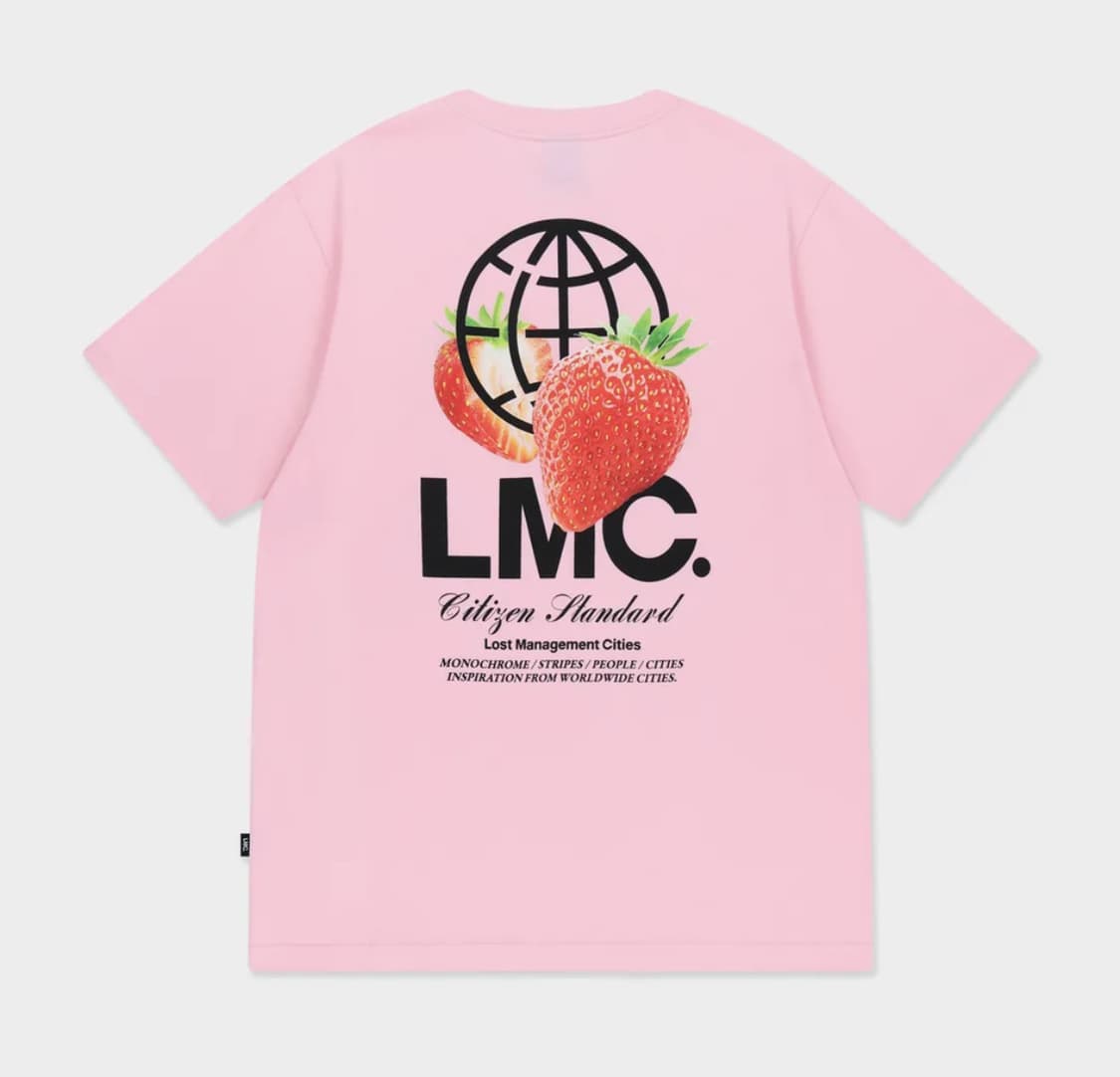 LMC 엘엠씨 STRAWBERRY GLOBE TEE pink 반팔티 상품이미지2