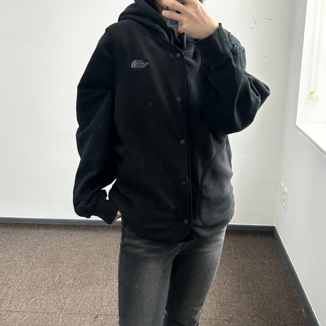 The north face 노스페이스 후리스 블랙 베스트   상품이미지2