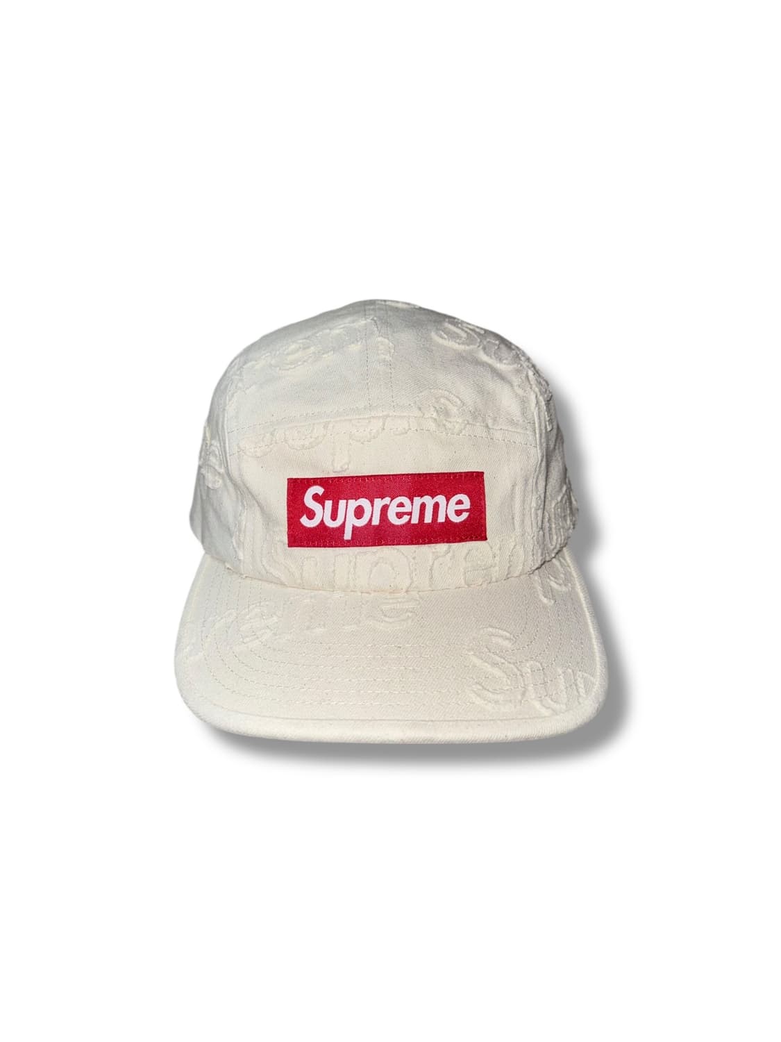 슈프림 레이저드 데님 캠프캡 화이트  상품이미지1