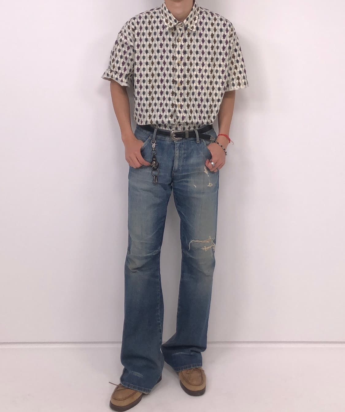 패턴 반팔 셔츠 상품이미지2