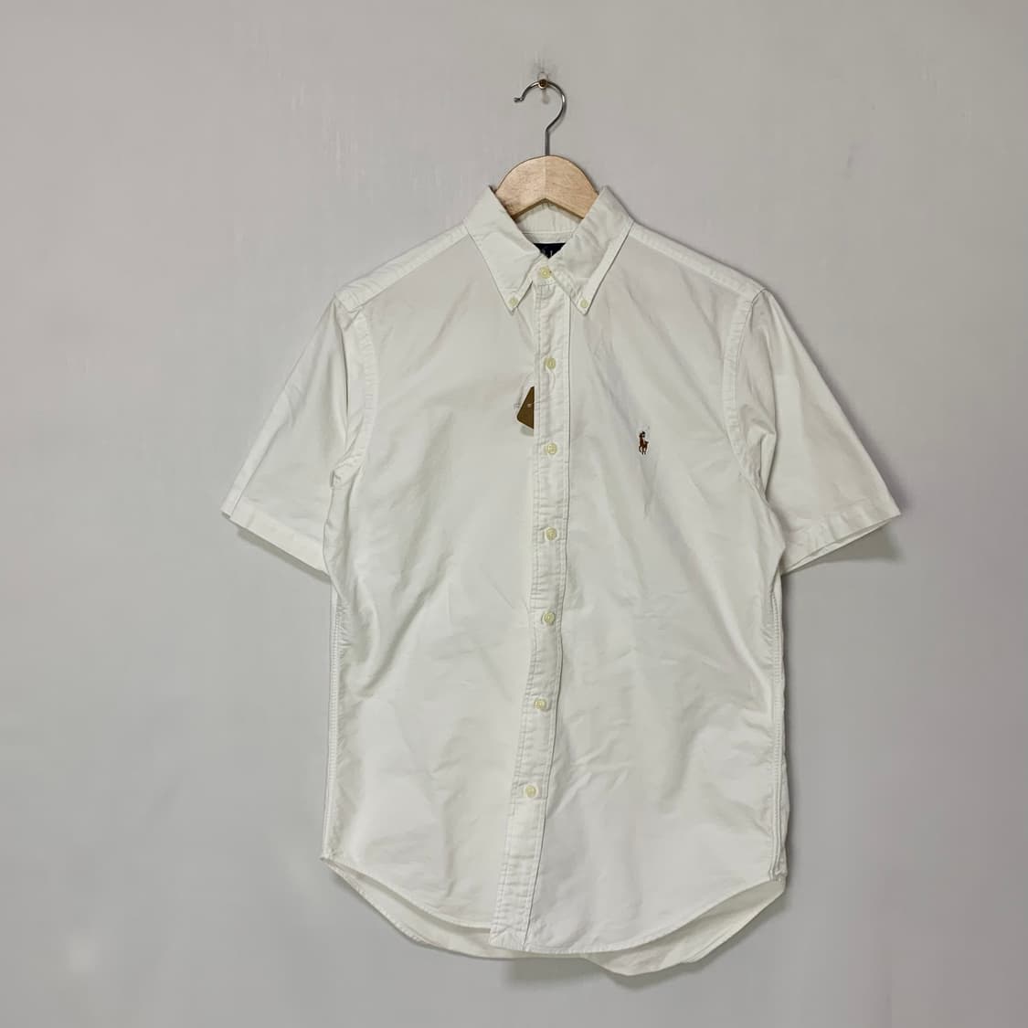 폴로랄프로렌 클래식 핏 반팔 셔츠 아이보리 남성 S 남녀공용 상품이미지1