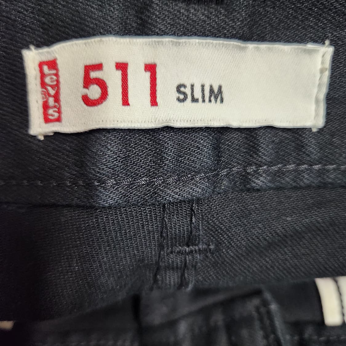 J34 [32] 리바이스 511 일본판 블랙진 데님 바지 상품이미지4