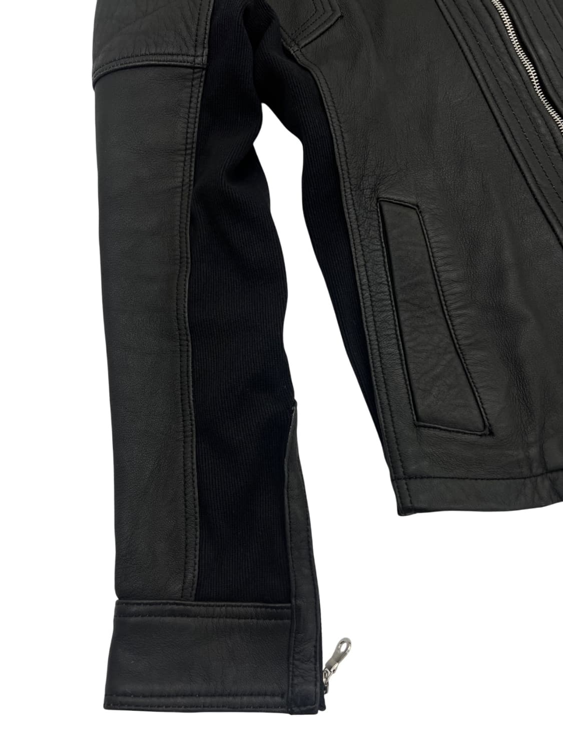 NO ID 레더 후드 3D 바이커 자켓 상품이미지2