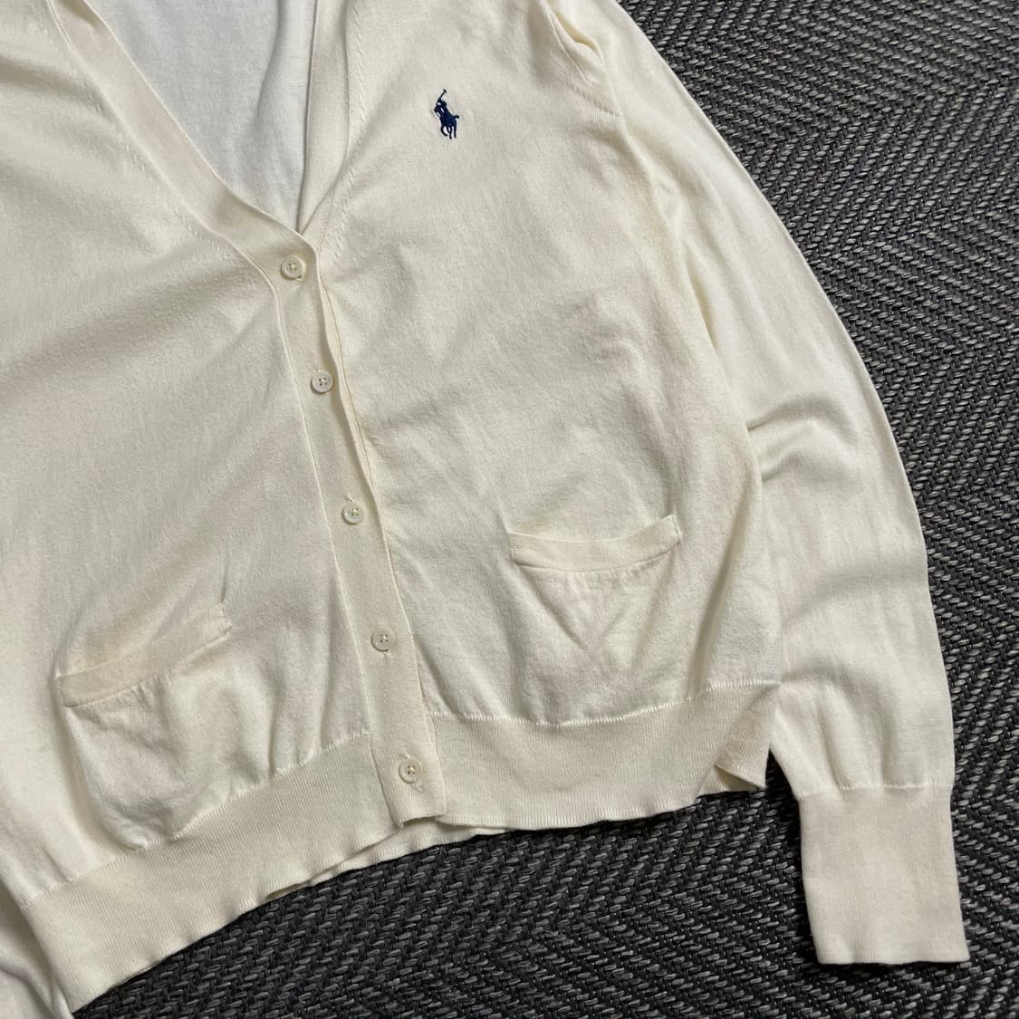 폴로 랄프로렌 포니 우먼스 피마 코튼 가디건 아이보리o 4504 상품이미지2
