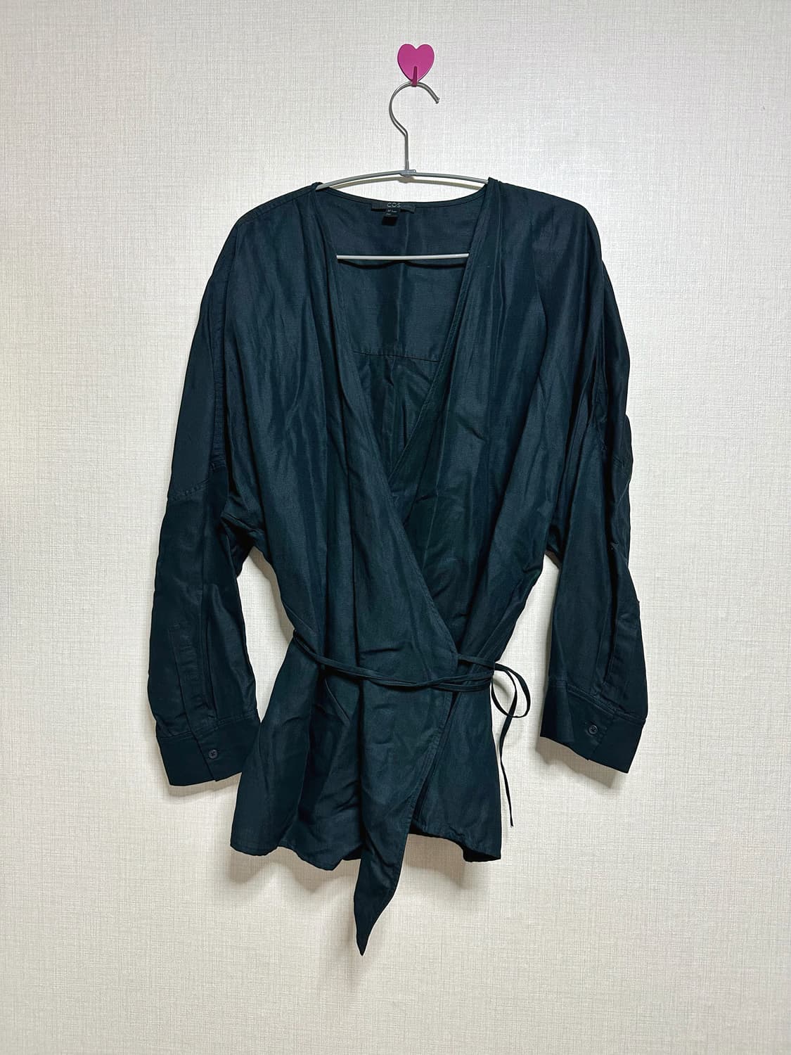 COS 코스 스티치 랩 블라우스 블랙 S 상품이미지2