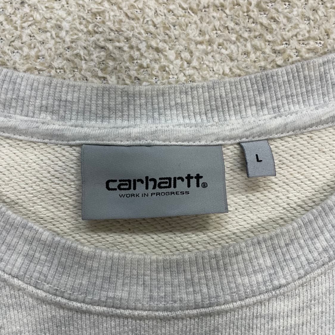 칼하트 Carhartt wip 스펠 자수 로고 맨투맨 라이트그레이 상품이미지3
