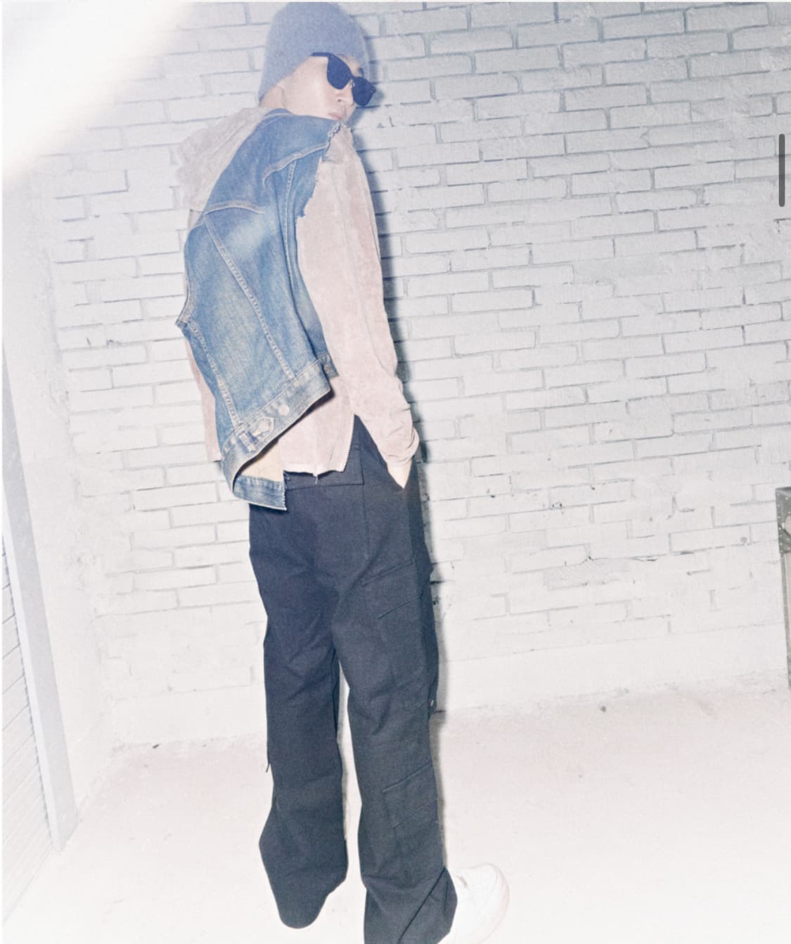 (M)블루썬플라워 세미 와이드 카고 팬츠 상품이미지2