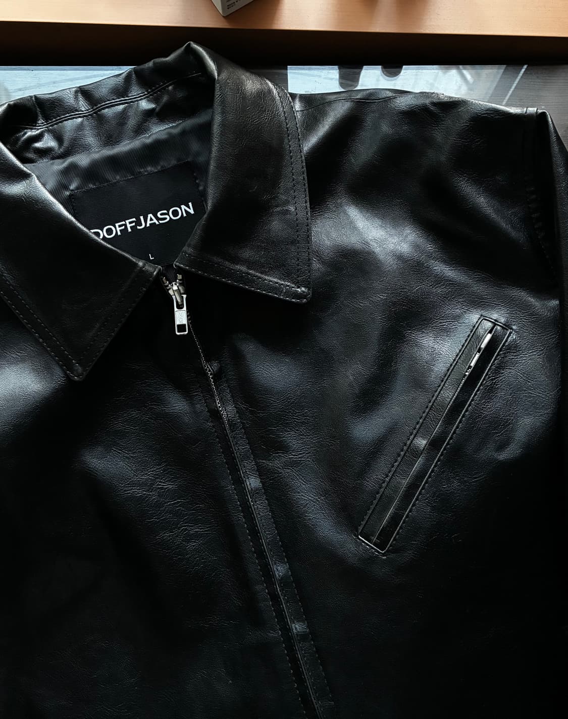 (L) 도프제이슨 파이로 싱글 레더자켓 BLACK 판매 상품이미지10