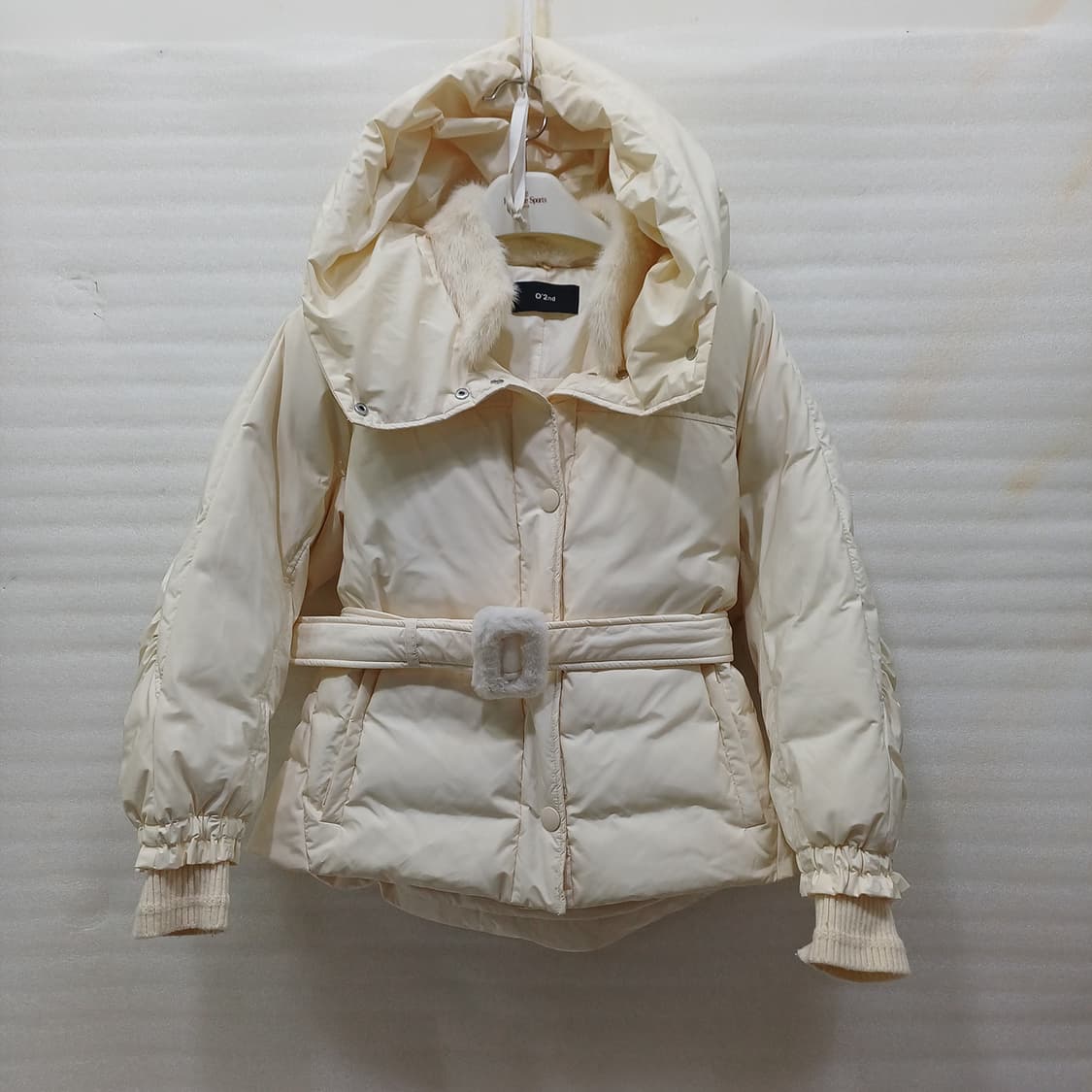 한섬 오즈세컨 밍크카라 구스 다운 숏 패딩 여성 XS S 훌륭 사랑봉봉 상품이미지1