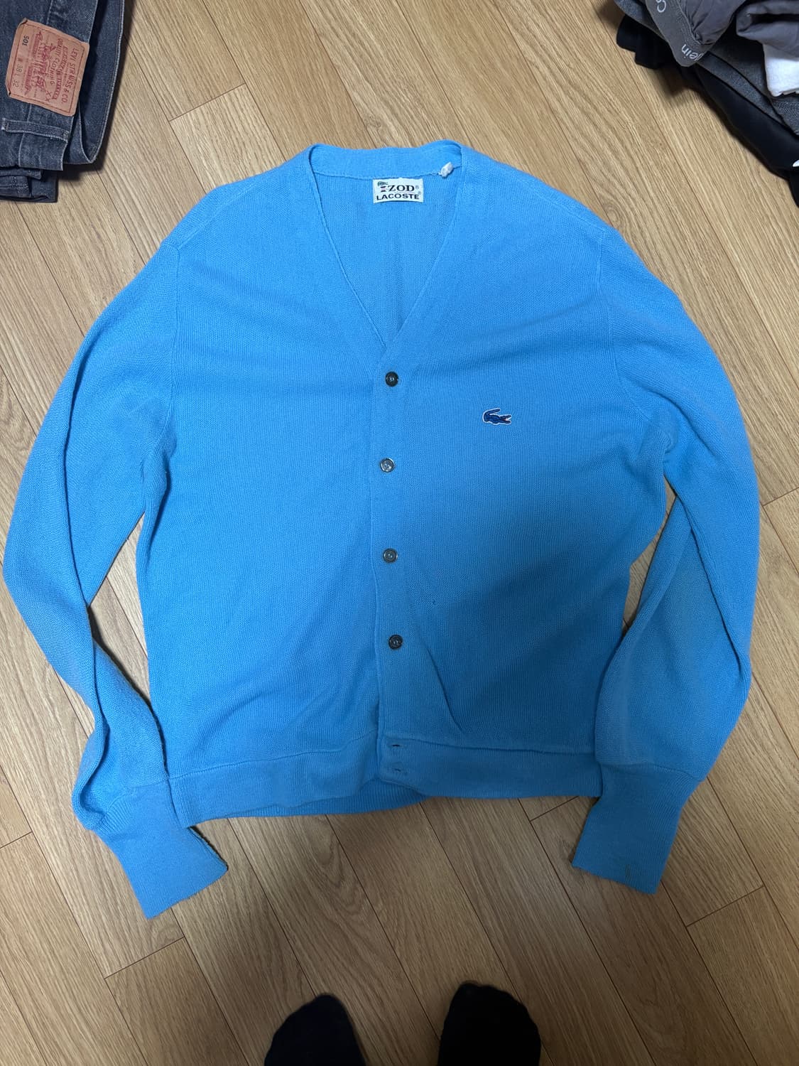 70s izod 라코스테 아크릴 가디건 상품이미지1