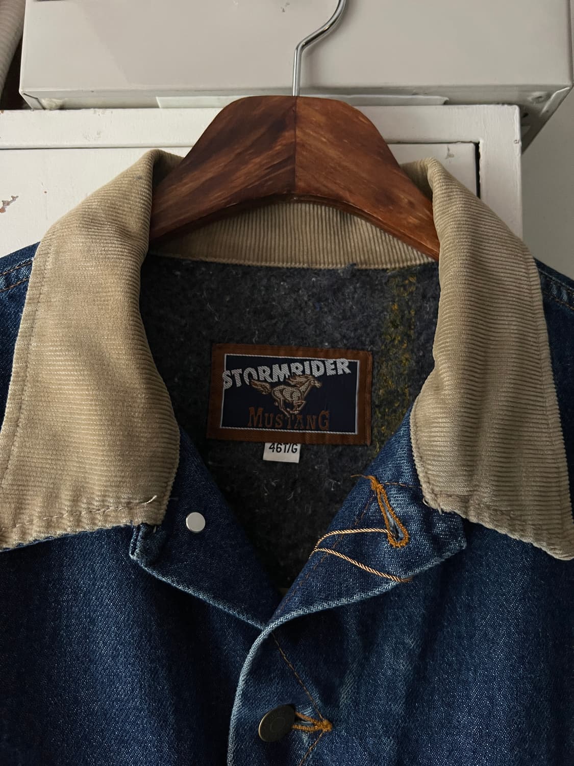 [XL]90's USA 빈티지 스톰라이더 타입 데님 트러커 자켓 상품이미지2