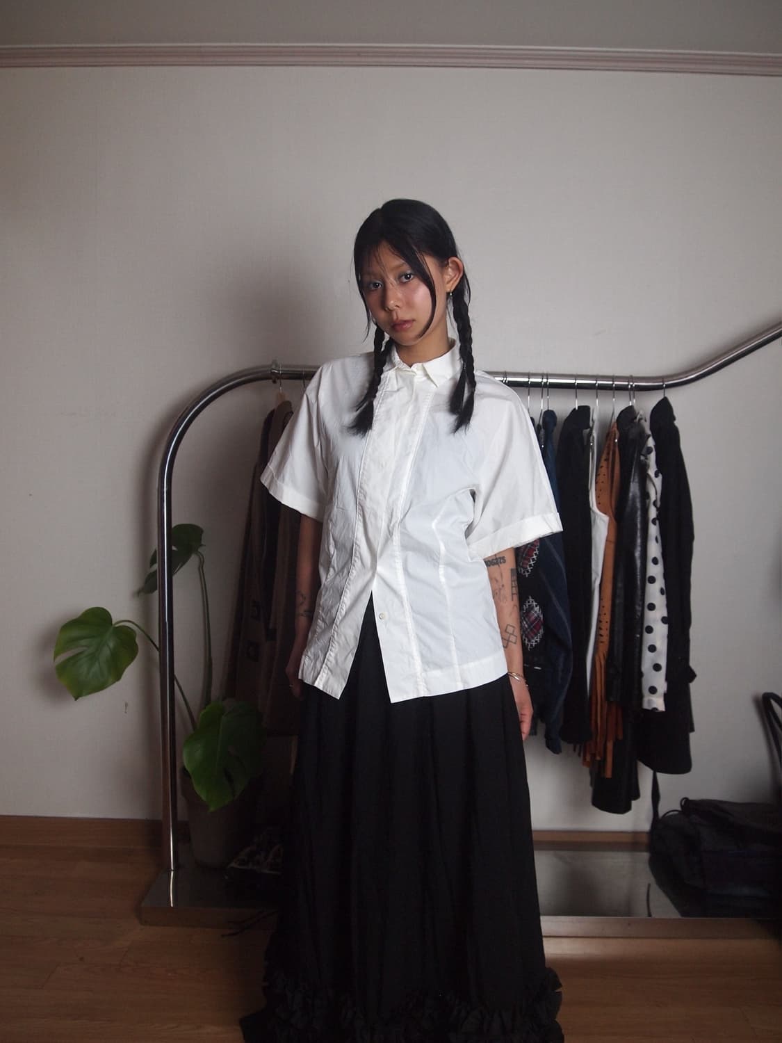 캘빈 클라인 하프 히든 셔츠 상품이미지2