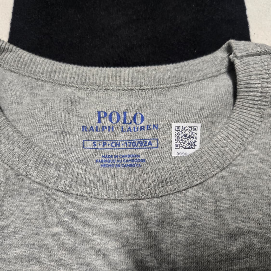 S 폴로랄프로렌 헤비웨이트 클래식 롱슬리브 긴팔티 그레이 상품이미지3