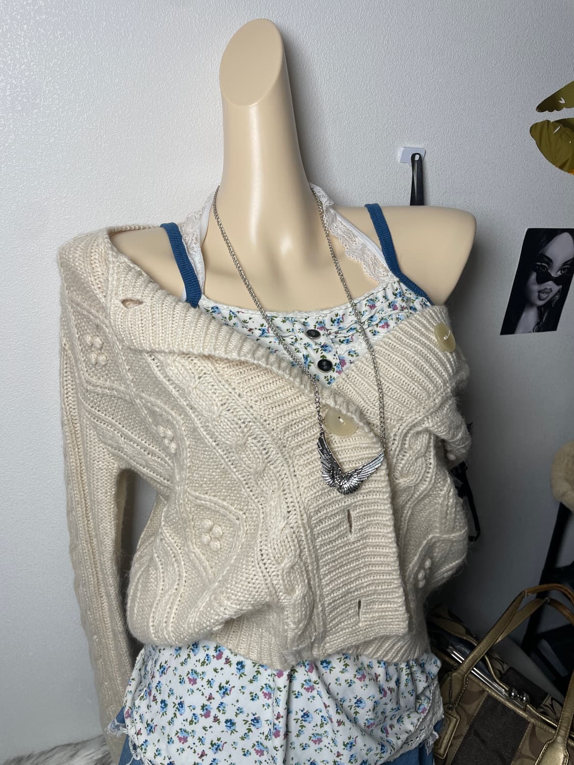 빈티지 아이보리 가디건 상품이미지5