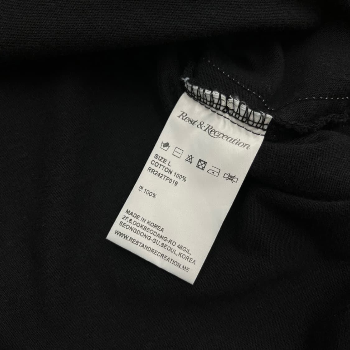 레스트레크레이션 블랙 롱 슬리브 상품이미지5