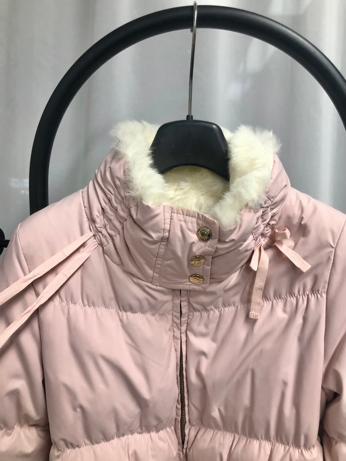 에고이스트 벨트패딩 핑크 벨티드 덕다운 패딩 상품이미지4