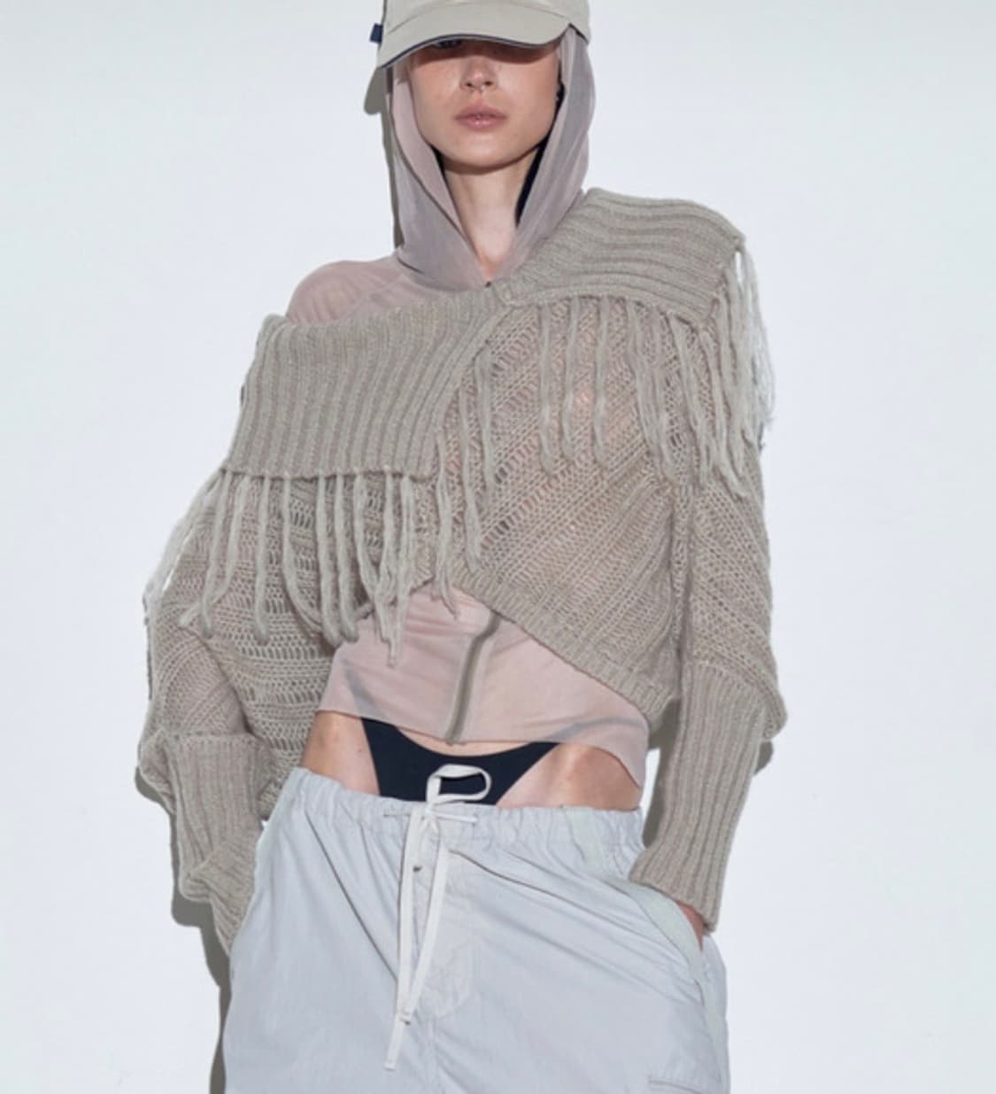 스컬프터Upside Down Two Way Sweater L.Gray 상품이미지2
