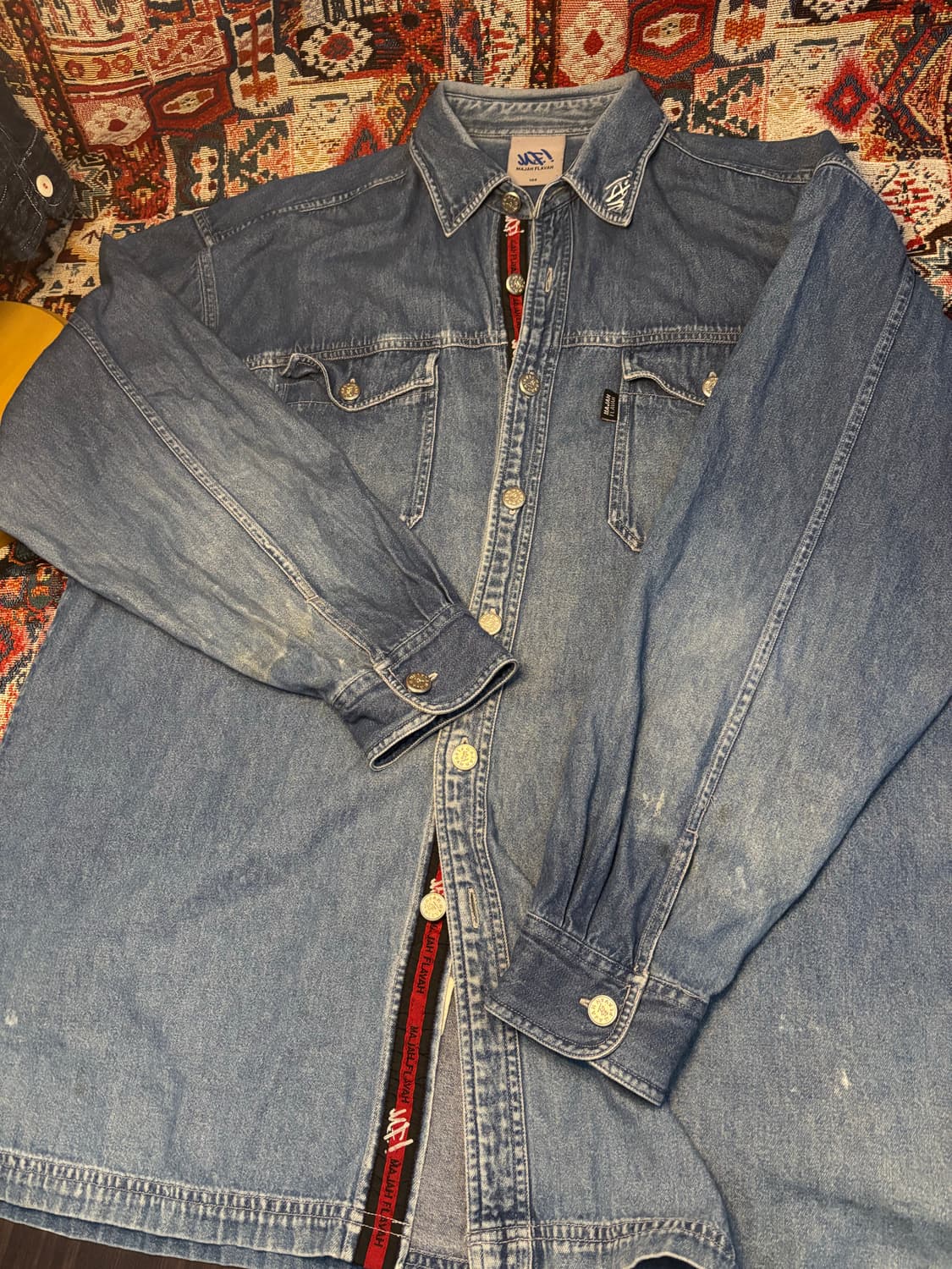 90s Majah Flavah Vintage denim shirt 상품이미지1