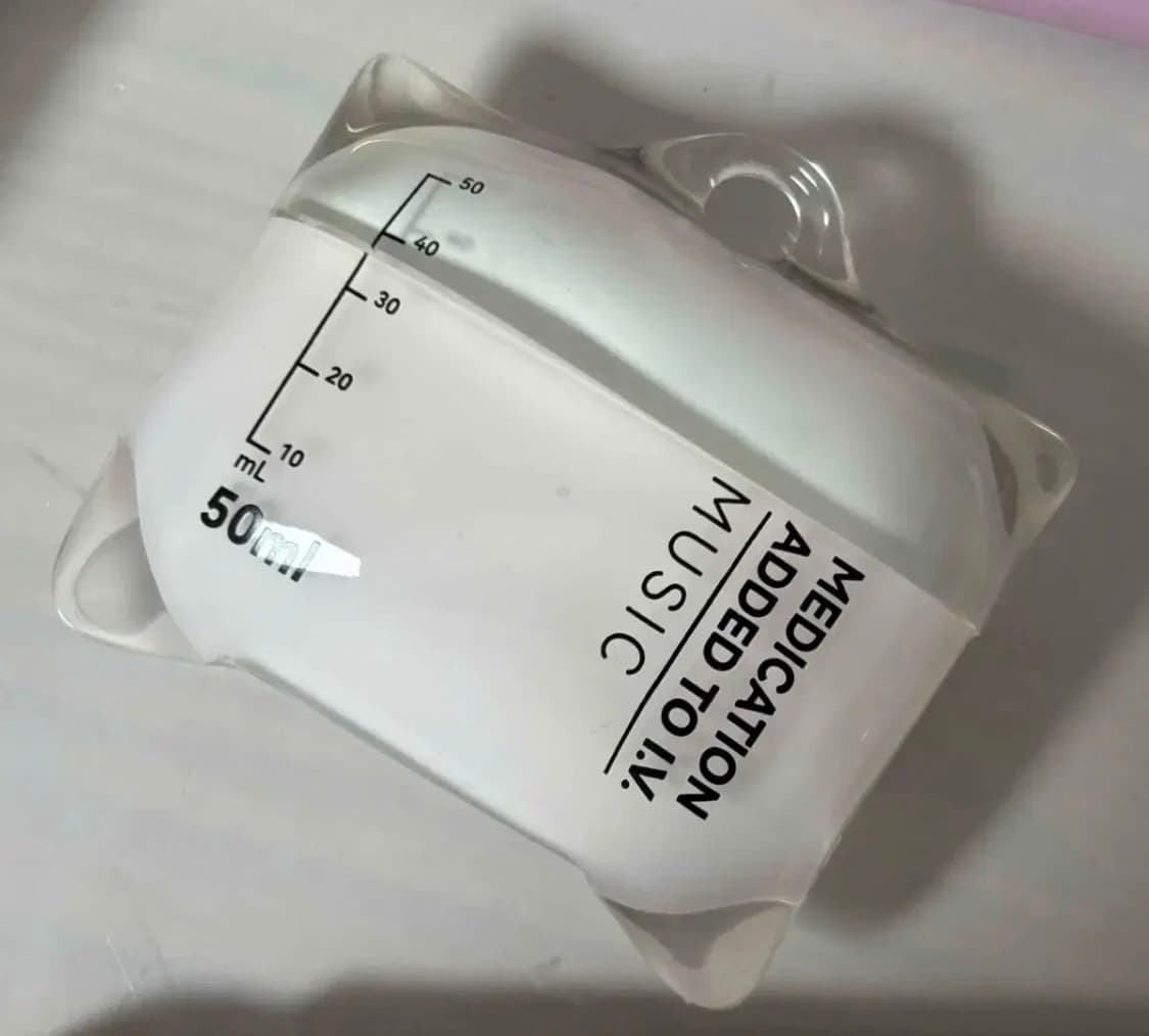 수심 에어팟 프로1/2 케이스 핑크 링거 수액 케이스 상품이미지2