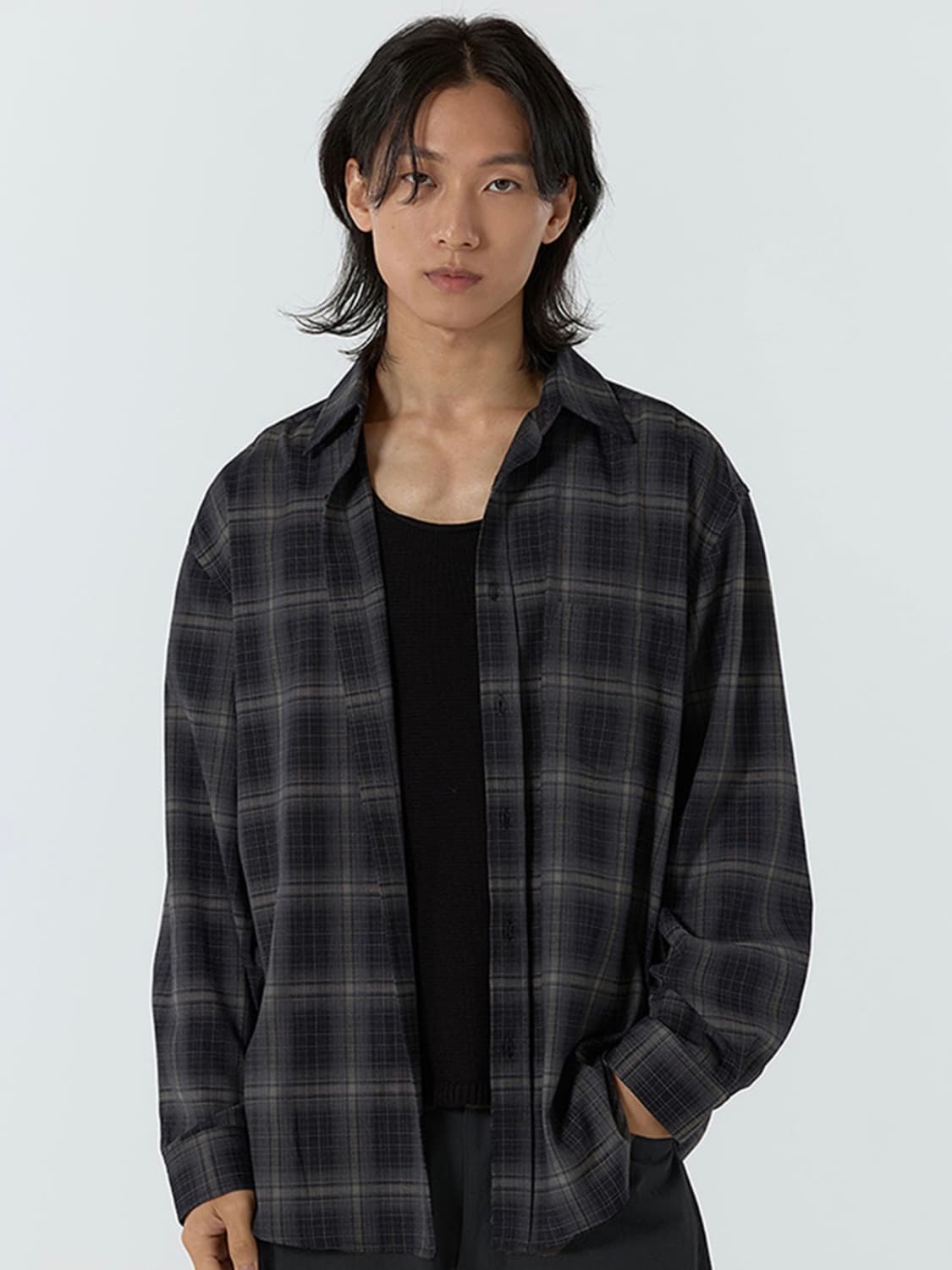 주앙옴므 루즈드 체크 셔츠 상품이미지3