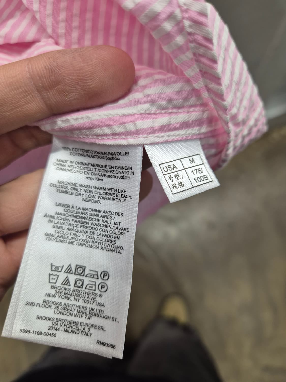 브룩스브라더스 핑크 옥스포드 셔츠 M 상품이미지5