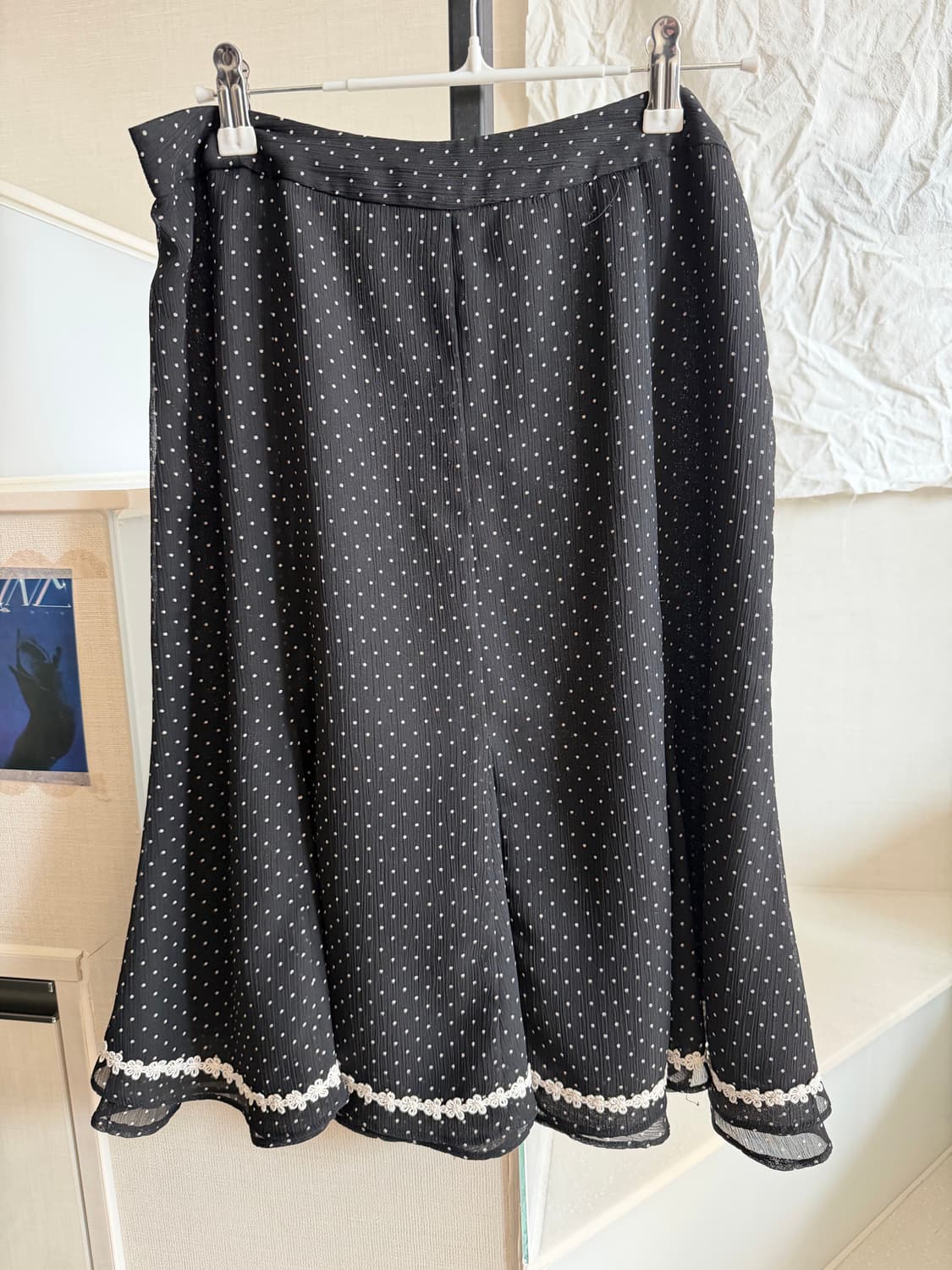 빈티지 도트 포인트 미디 스커트 상품이미지3