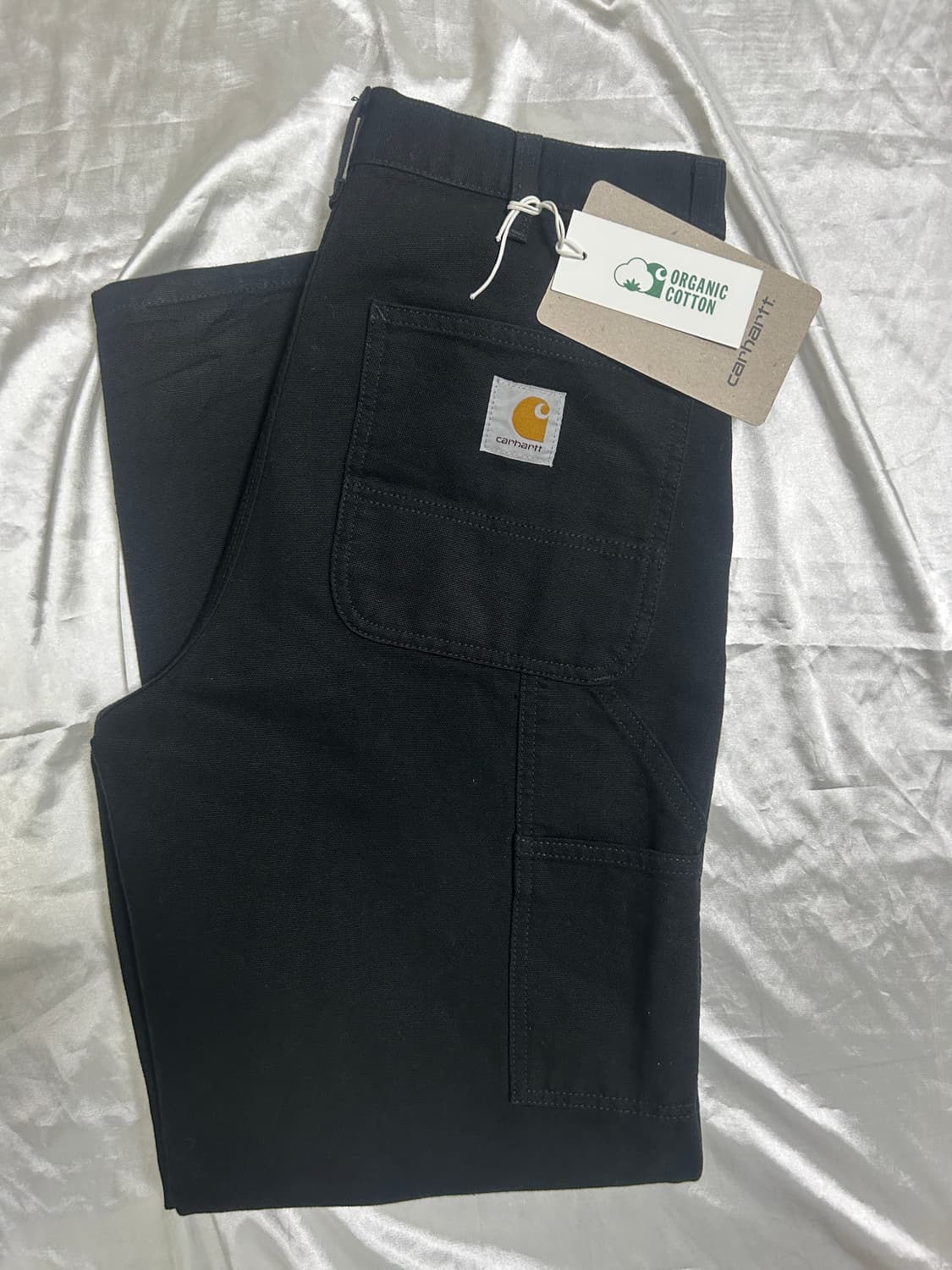 (새상품) 칼하트 WIP 디어본 캔버스 더블 니 팬츠 블랙 린스드 상품이미지3
