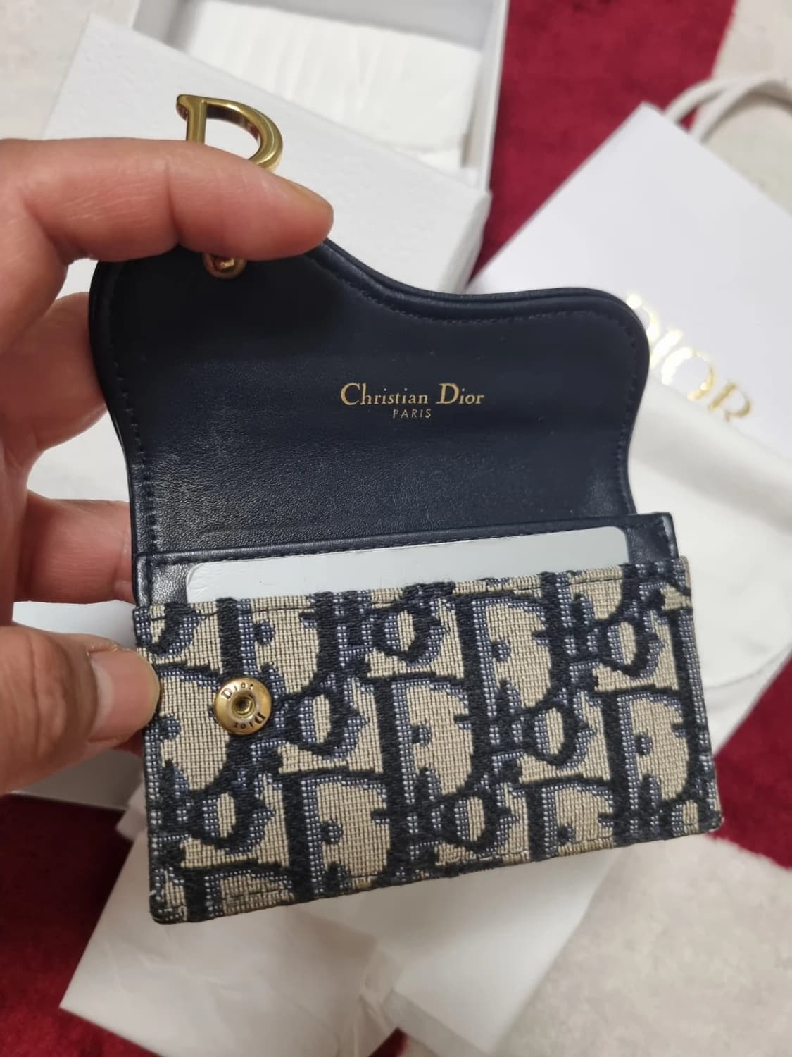 디올 오블리크 새들 카드지갑
 상품이미지3