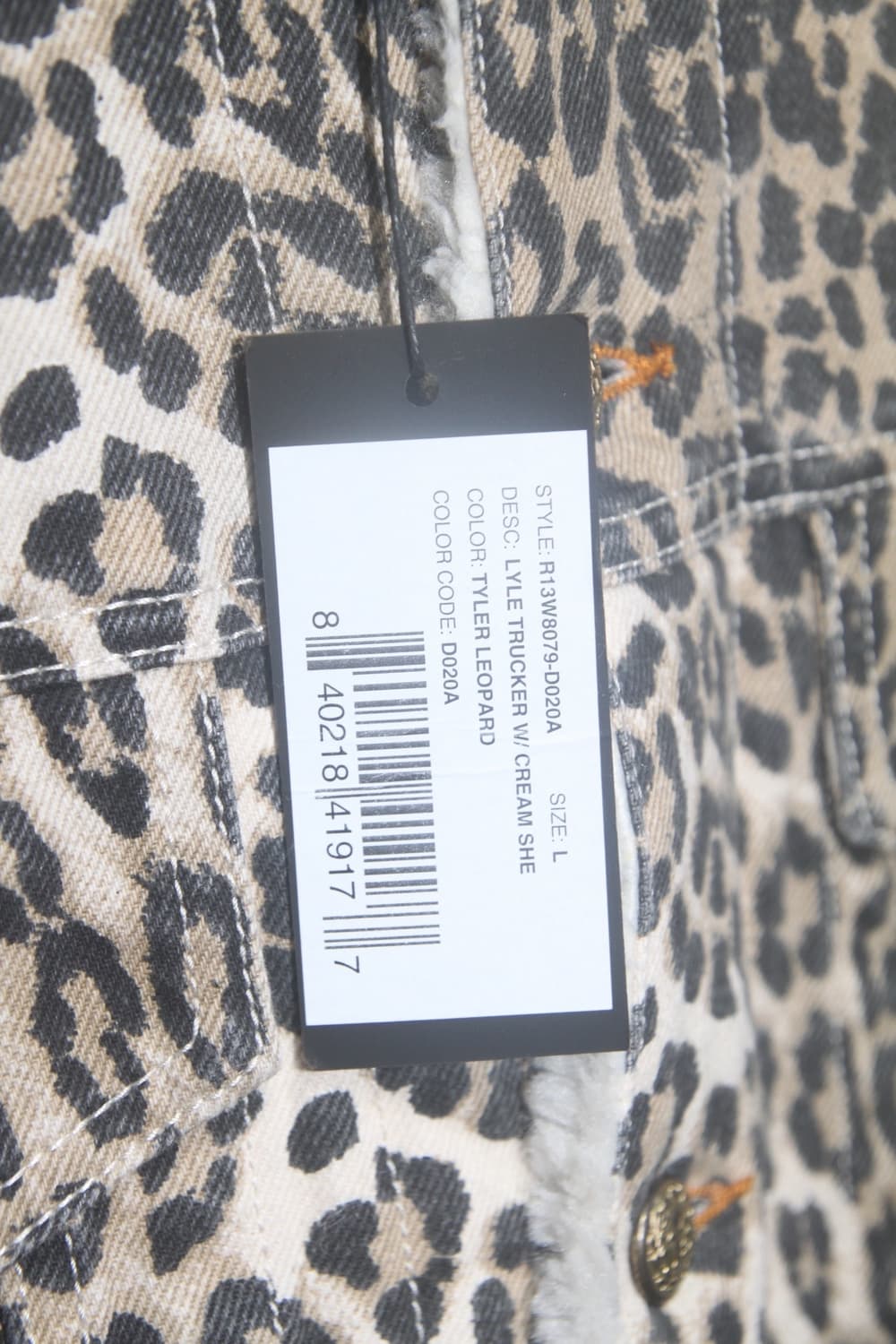 R13 알썰틴 21FW 레오파드 퍼 코트 상품이미지7