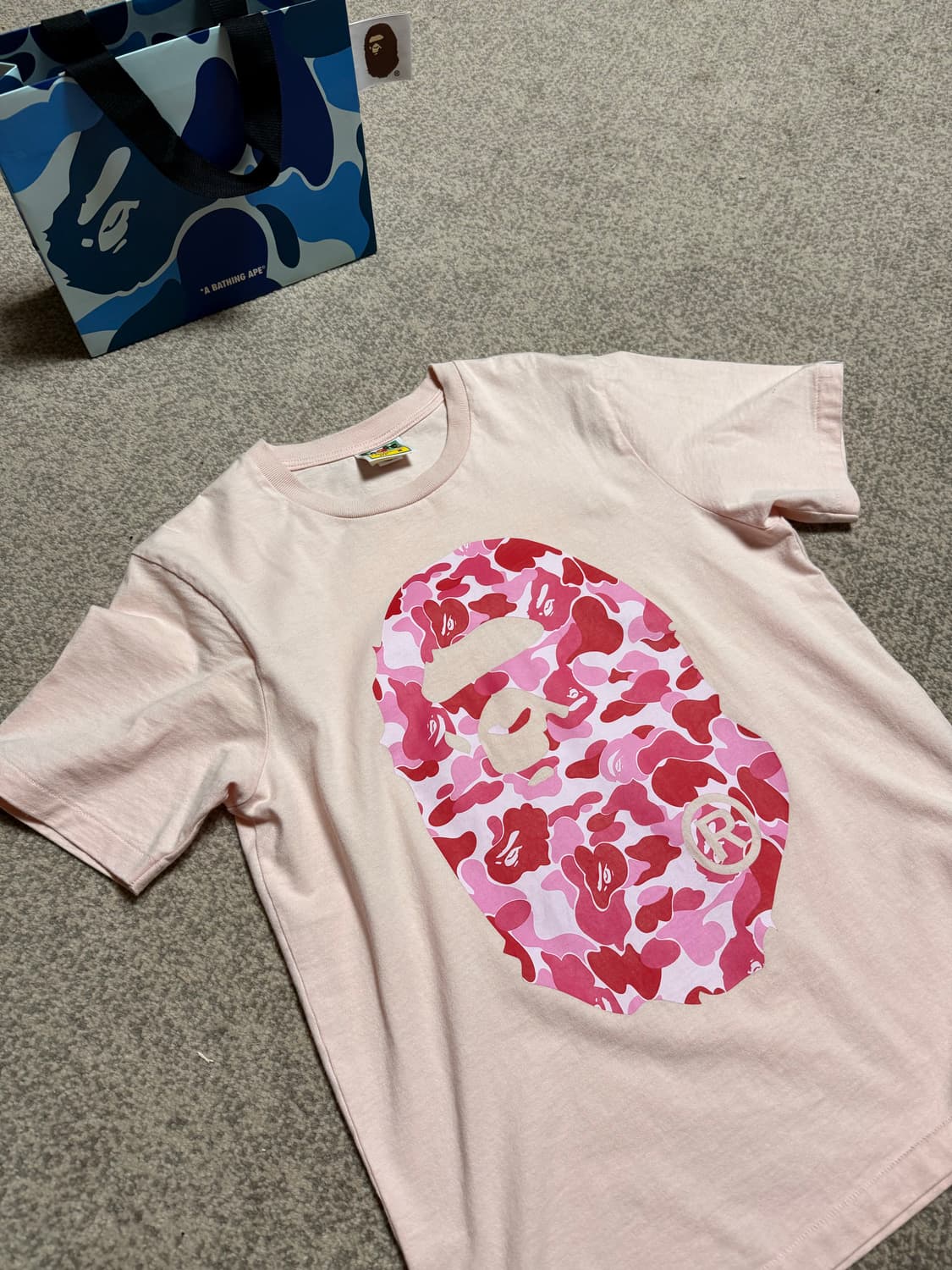 BAPE ABC CAMO BIG APE HEAD TEE PINK M 상품이미지2