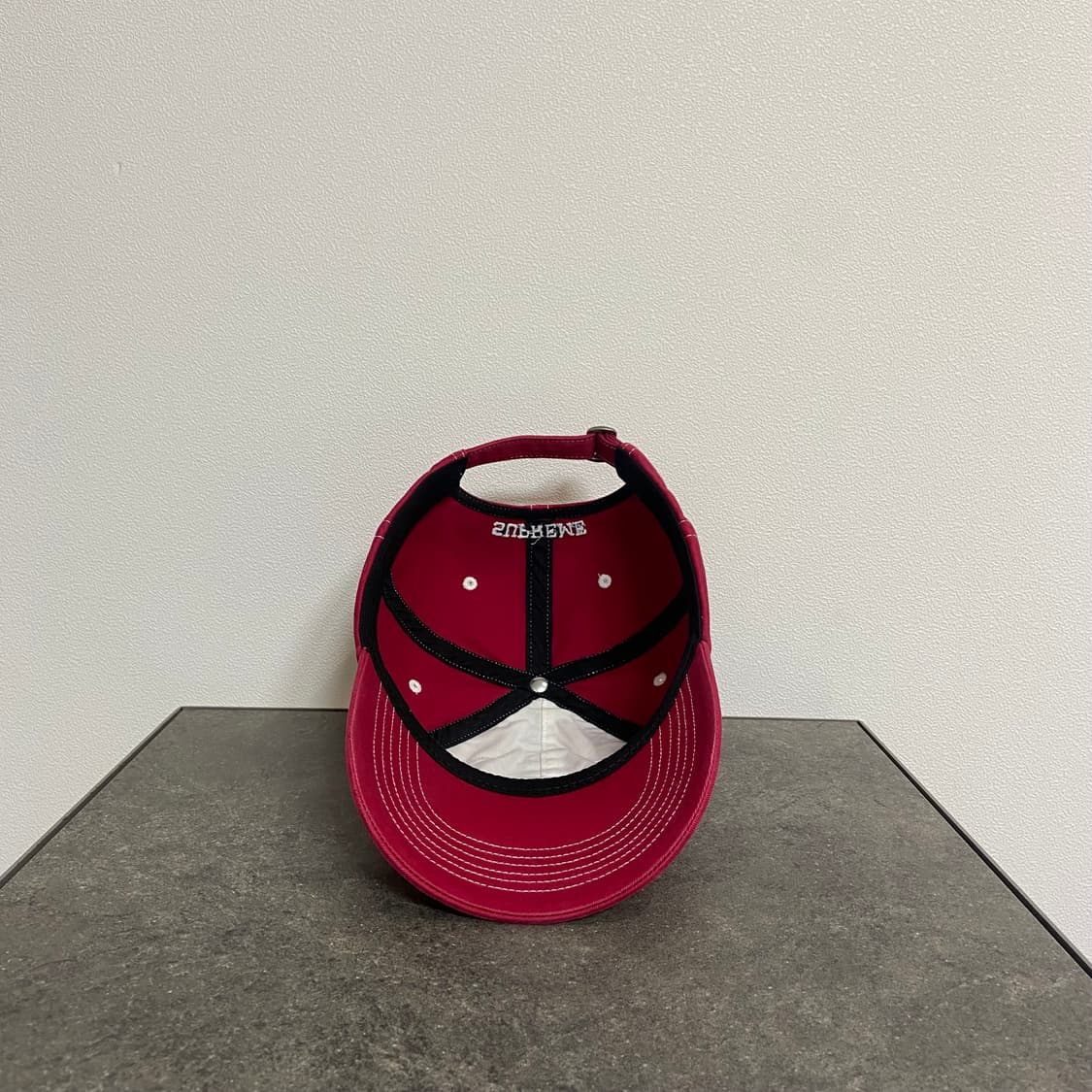 (OS) 슈프림 6패널 볼캡 모자 밀라노 워시드 레드 상품이미지5