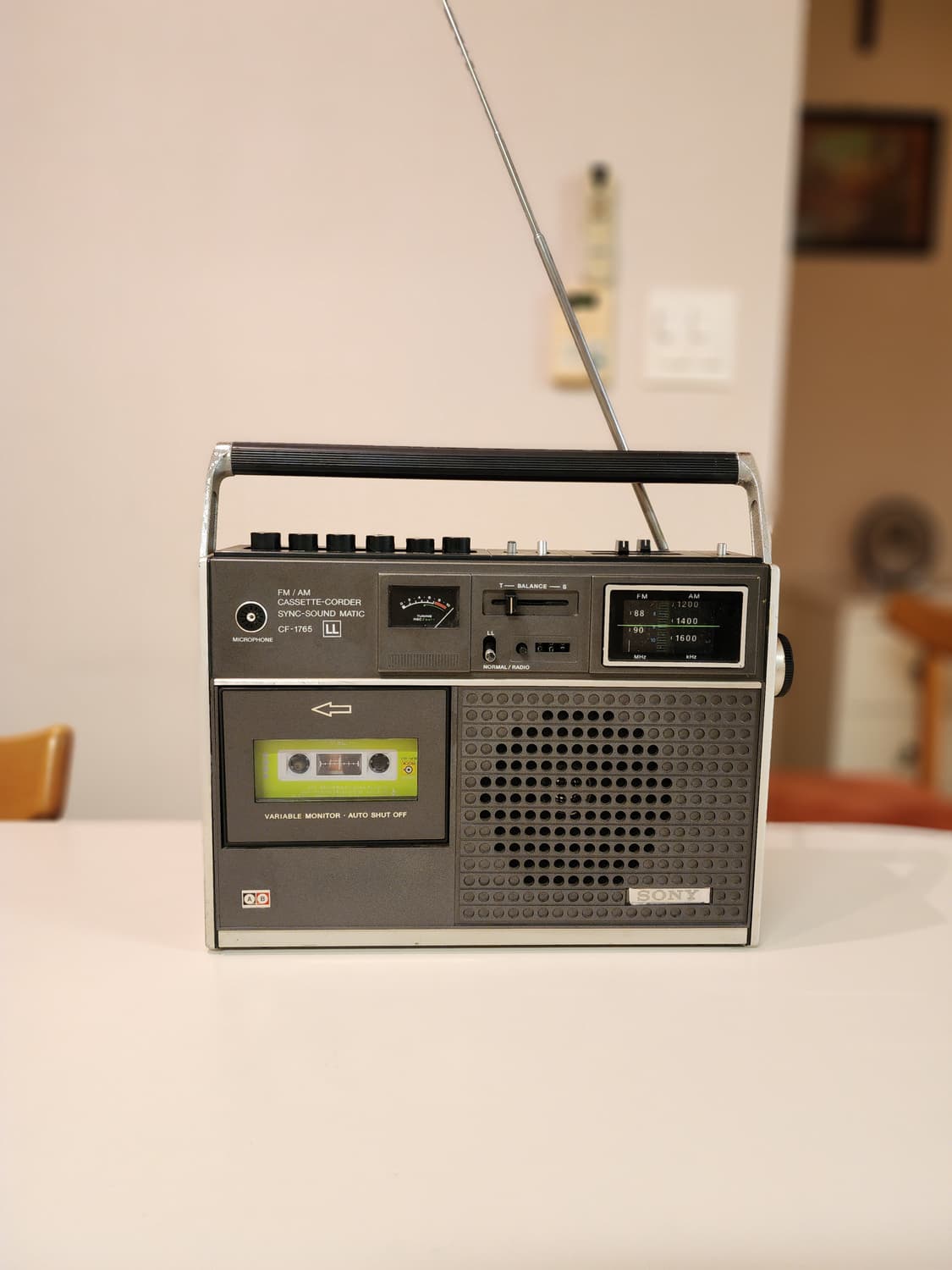 70년대 소니 빈티지 카세트 라디오 CF-1765 상품이미지1