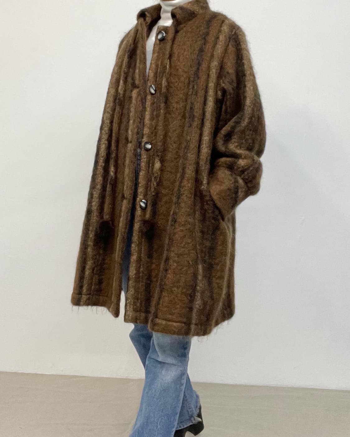 80s 빈티지 모헤어 코트 상품이미지2