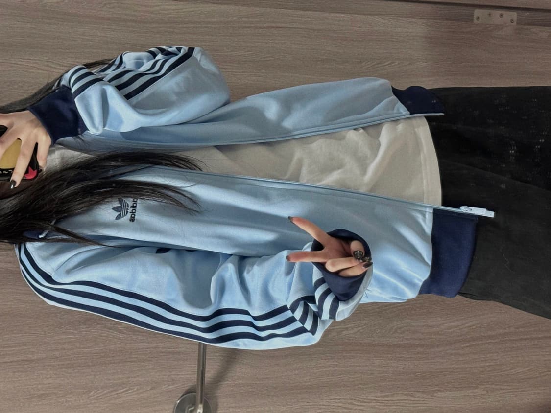 아디다스 BB 트랙탑 스카이블루 2XL 상품이미지2