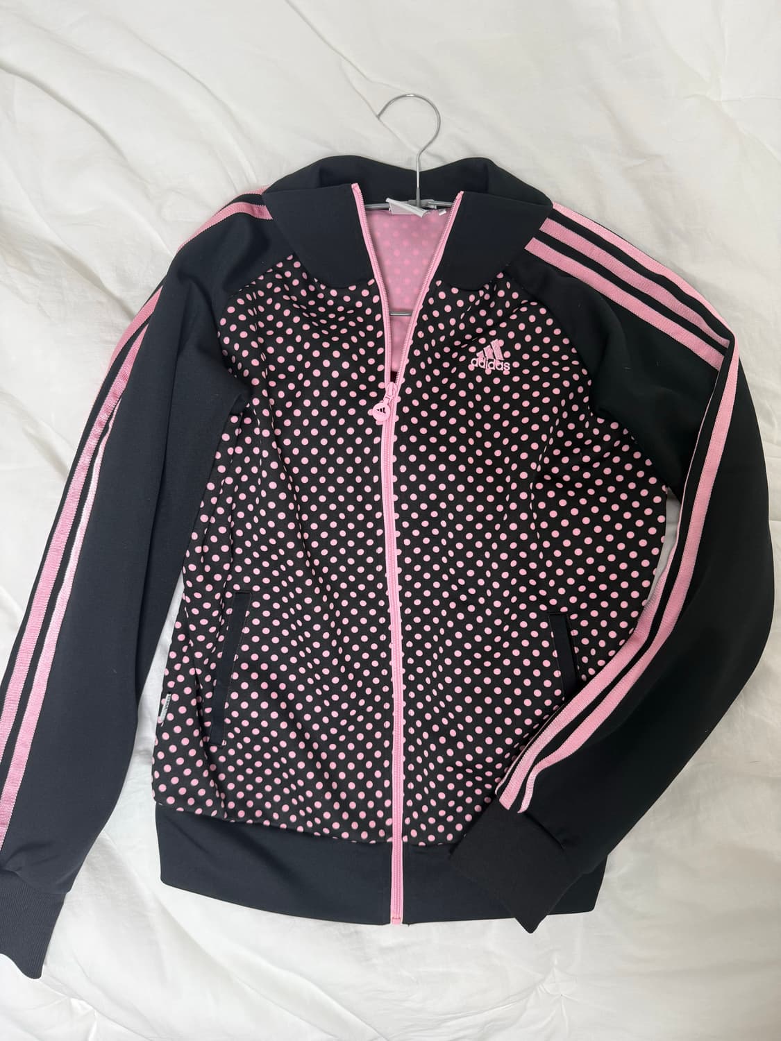 아디다스 빈티지 대장급 핑크 블랙 도트 땡땡이 져지 상품이미지1
