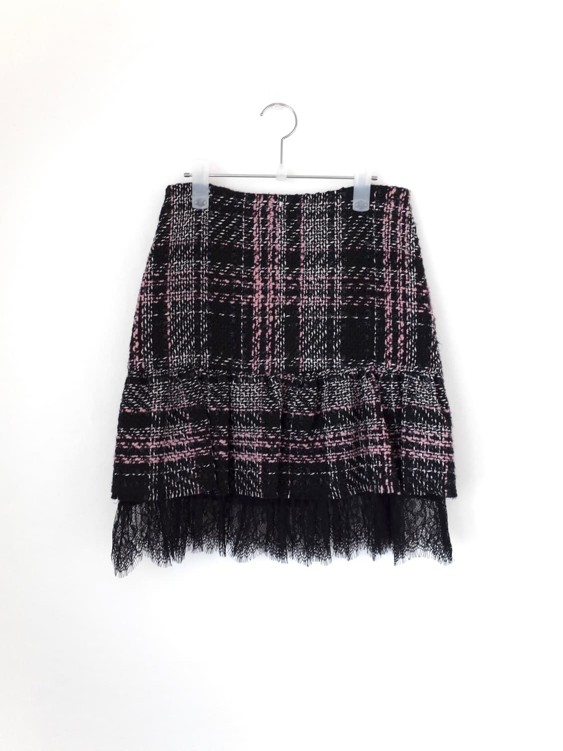 [택O새상품] 자라 트위드 레이스 스커트 상품이미지3